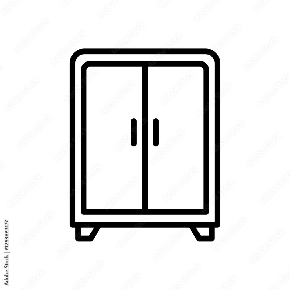 wodrobe iconVector illustration in black wodrobe iconVector illustration in black