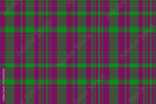 Vibrant purple and green plaid pattern.  Perfect for textile design, fashion, website backgrounds, or any project needing a bold, textured feel.