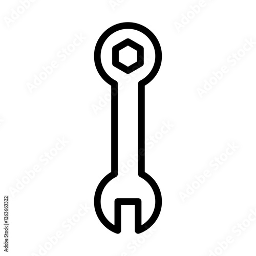 wrench icon Vector illustration in black