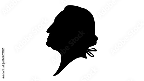 George Washington silhouette, high quality vector