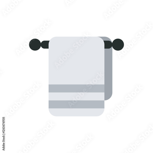 Towel flat icon design illustration. 