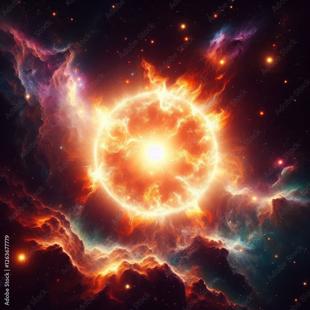 Fototapeta premium Solar Flare Explosion
