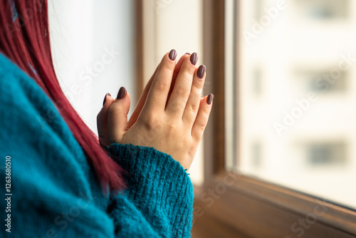 A believer prays to God, a moment with God.