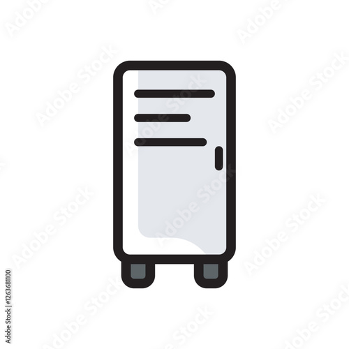 Locker room flat icon vector design. Gym, class room locker flat icon vector design illustration. 