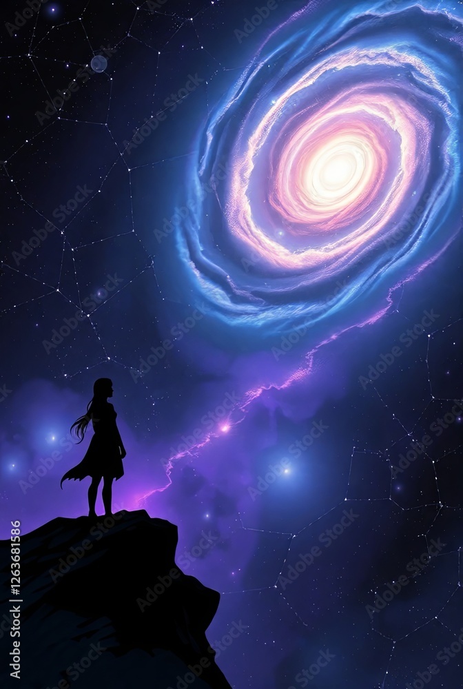 Naklejka premium Contemplating the Unknown Universe