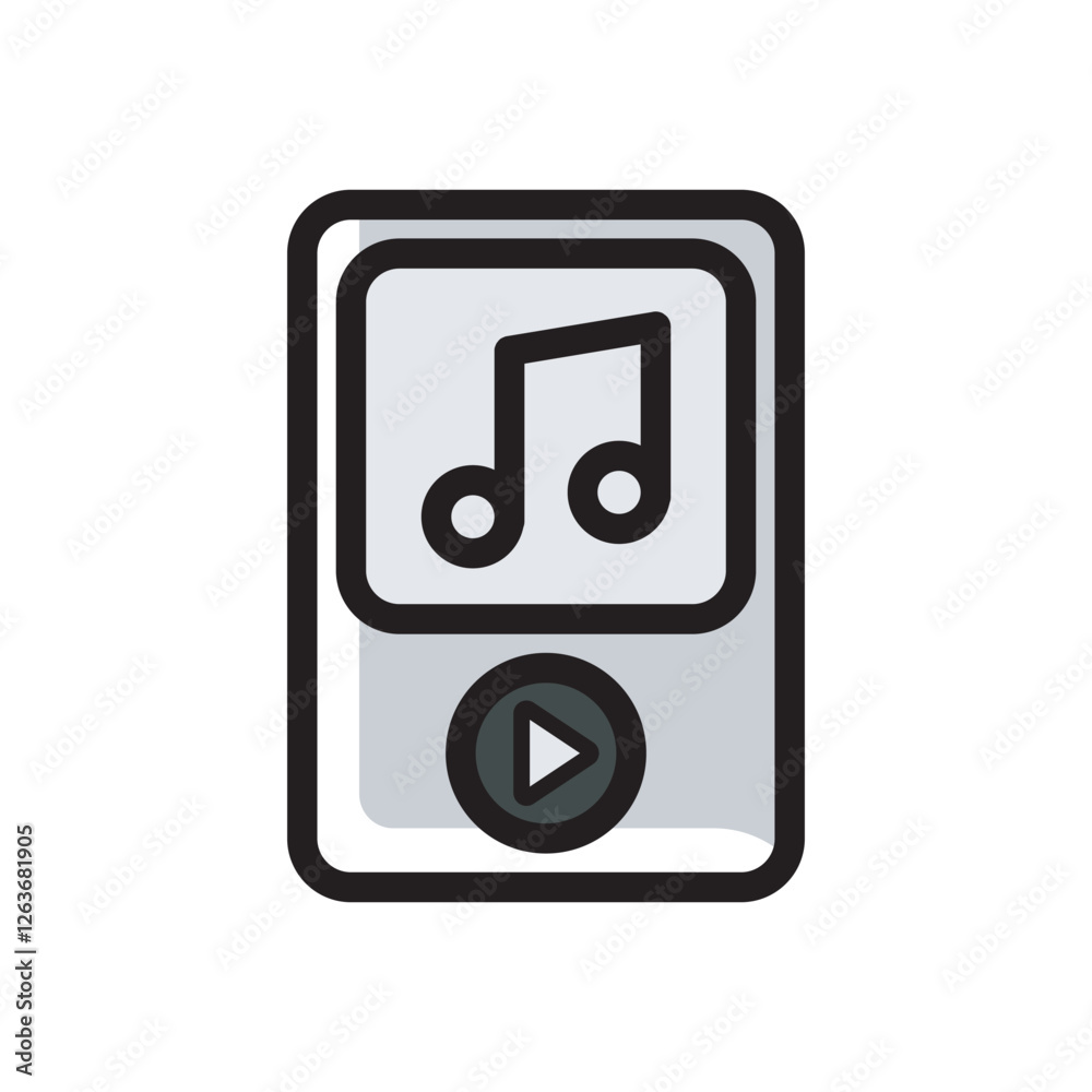 mp3 player icon design. Multimedia player portable icon design illustration. mp3 player icon design. Multimedia player portable icon design illustration.