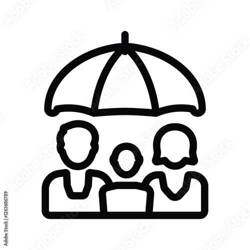 Family life insurance icon