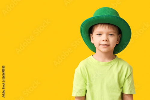 Cute little boy in leprecha...