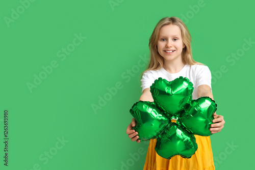 Cute little girl with air b...