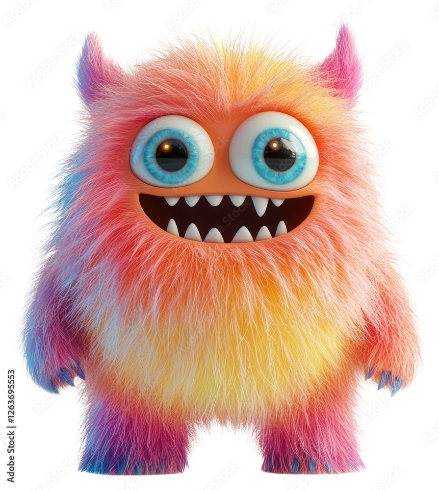 Fototapeta premium PNG Monster illustration creature colorful.