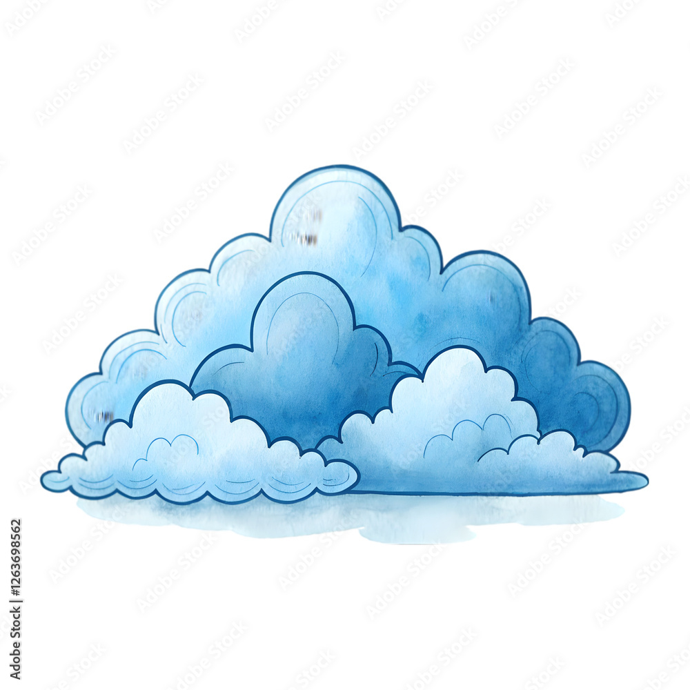 Clouds Vector Illustration for Cartoon stories Clouds Vector Illustration for Cartoon stories