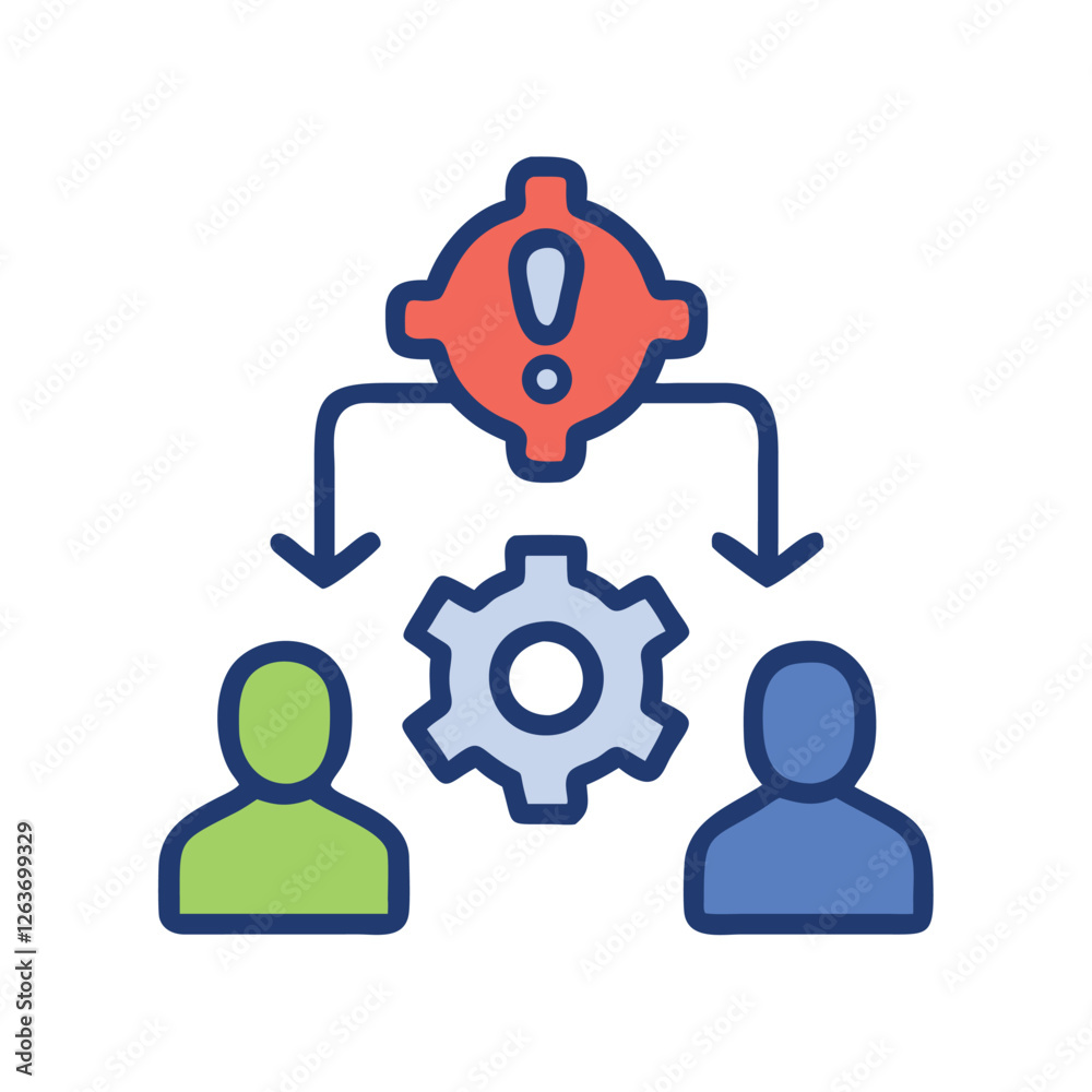 Financial crisis management workflow gear concept Financial crisis management workflow gear concept