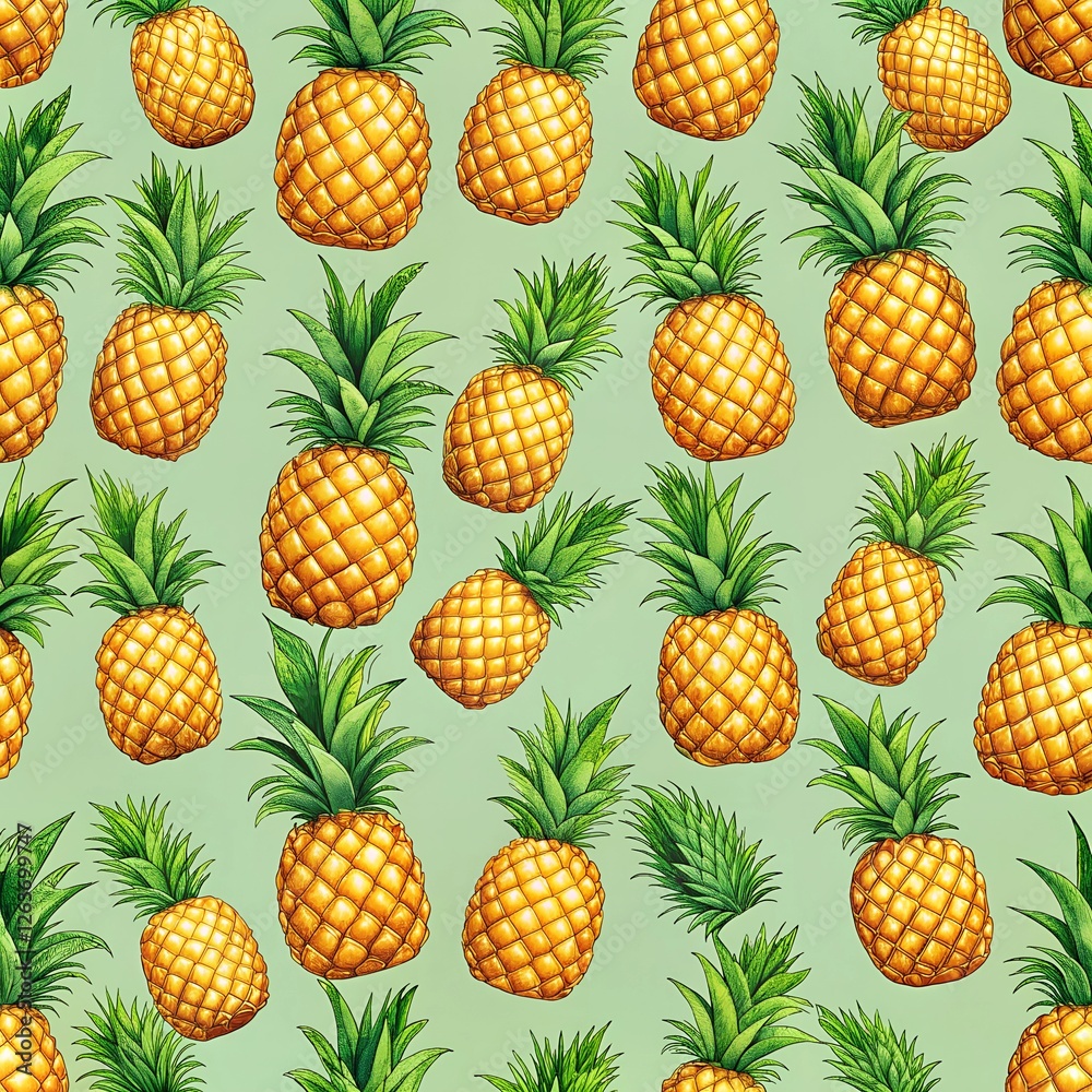 soft pineapple pattern.tropical fruit pattern soft pineapple pattern.tropical fruit pattern
