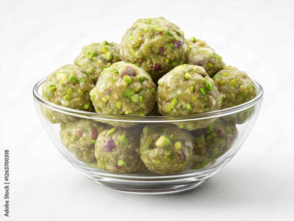 Round balls of food in a bowl