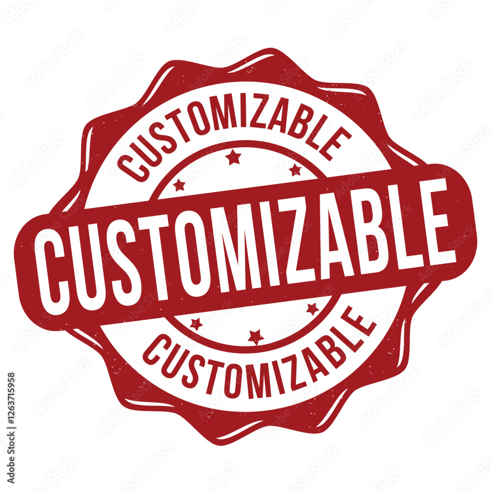 Customizable grunge rubber stamp on white, vector illustration Customizable grunge rubber stamp on white, vector illustration