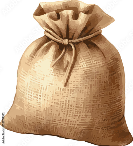 Vector Illustrated Brown Bag