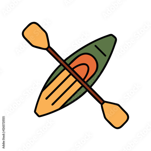 Camping kayak paddling outdoor adventure