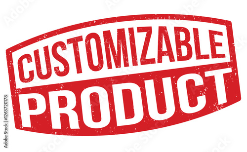 Customizable product grunge rubber stamp