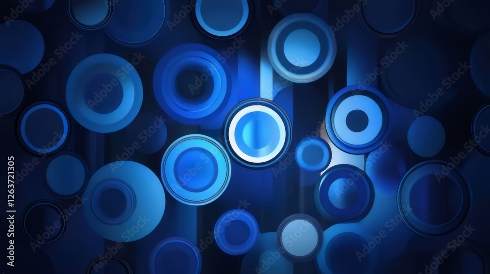 Abstract blue circles background design. Abstract blue circles background design.