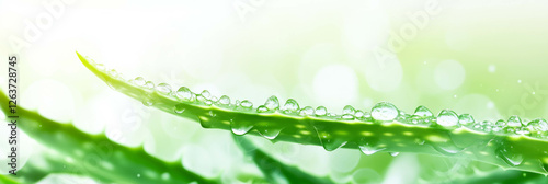 Sublime texture of translucent aloe gel featuring particles and shimmering light effects