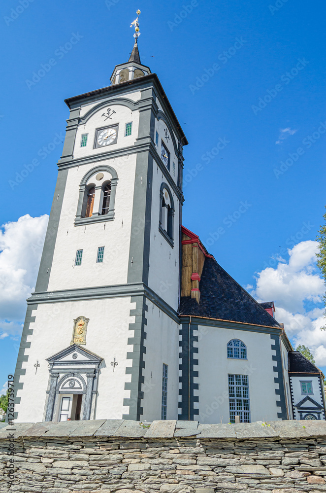 Fototapeta premium Church in the mining town of Roros, Norway