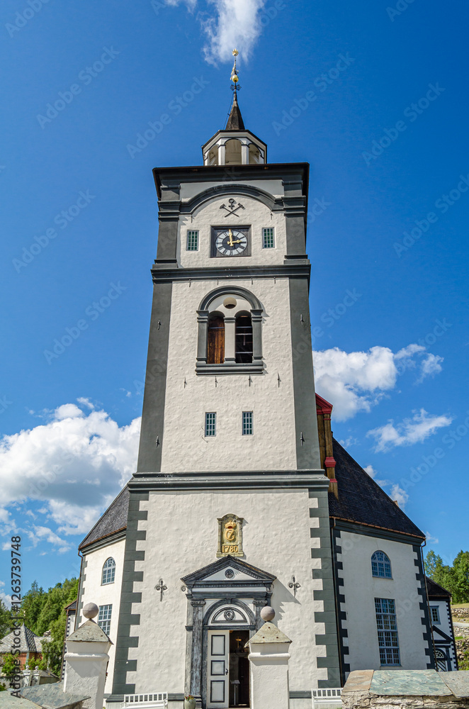 Obraz premium Church in the mining town of Roros, Norway
