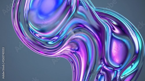 Slow Motion Shot of a Beautiful Abstract Wave Background – Static Shot, Radiant Soap Bubble Texture Effect, Dreamy Hazy Clouds, Soft Iridescent Colors, Hypnotic Flowing Motion, Surreal 3D Rendered 