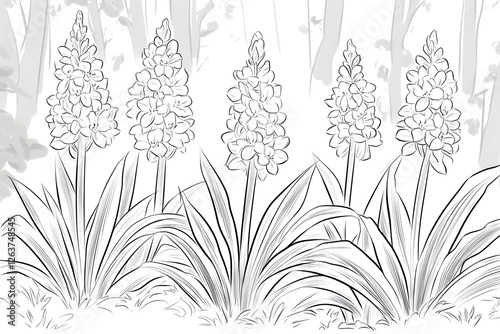 Wallpaper Mural Forest Hyacinths Bloom Abundantly in Spring Torontodigital.ca