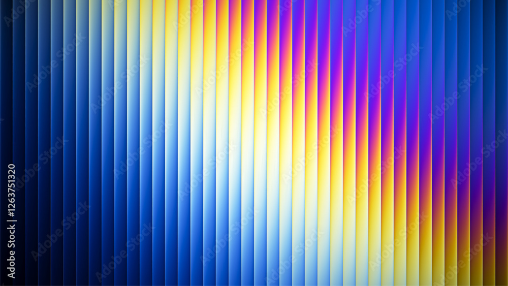Vibrant gradient pattern with vertical glowing neon lines blending smooth and radiant colors. Minimalistic and futuristic abstract background perfect for creative digital designs. Vector illustration