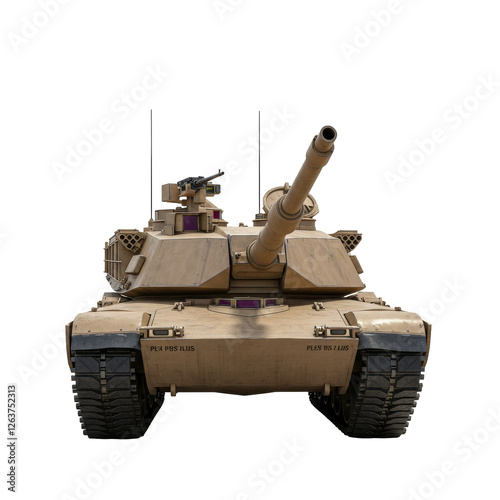 tank isolated on transparent background, PNG, cutout photo