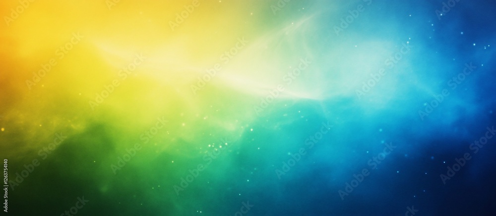 Vibrant cosmic abstract background with colorful gradients and soft glowing light effects
