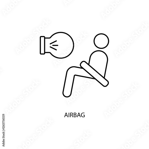 airbag icons  symbol vector elements for infographic web