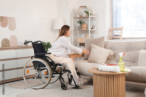 Young woman in wheelchair a...