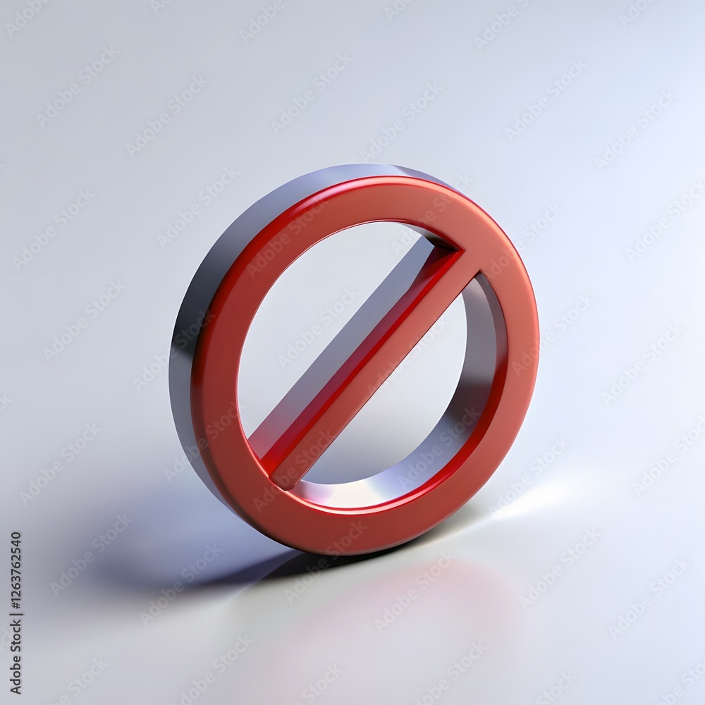 Red Circle with Diagonal Line - No Symbol Red Circle with Diagonal Line - No Symbol