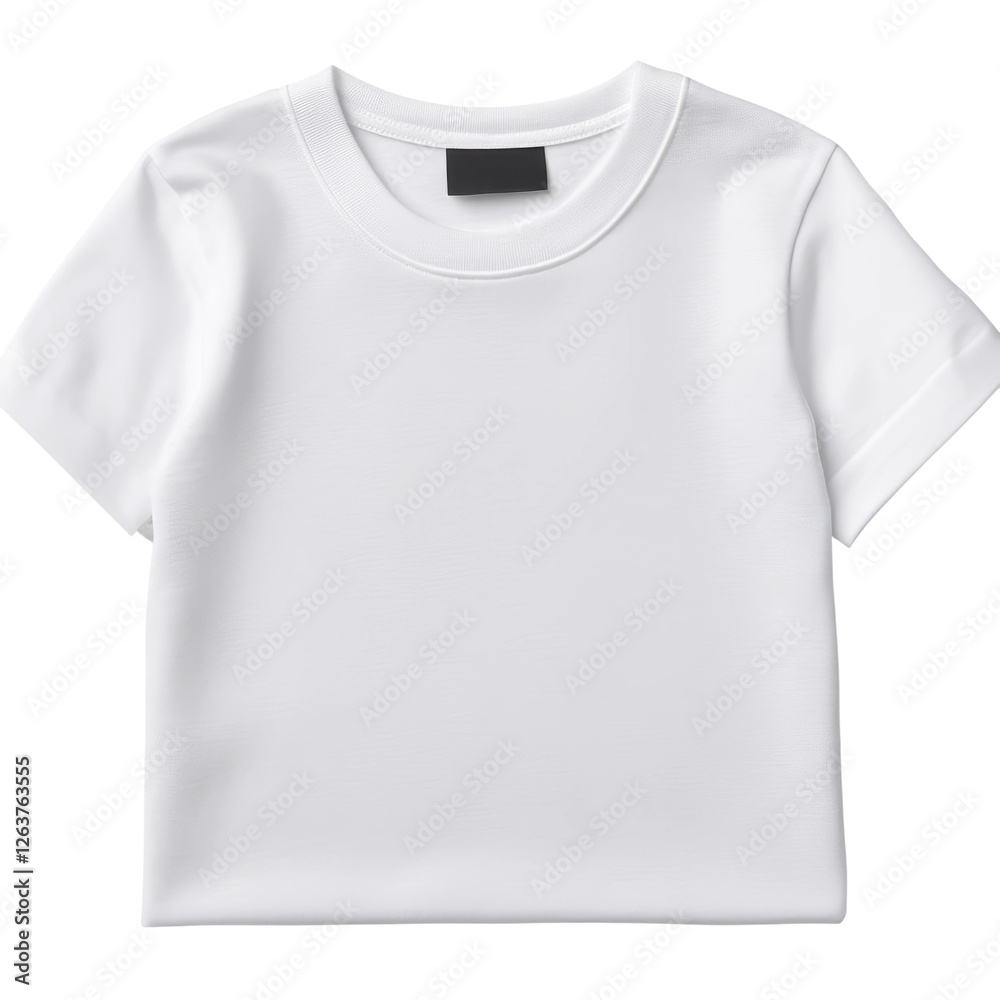 a plain white unisex t-shirt with a round neck and relaxed fit, folded neatly, isolated on a white background a plain white unisex t-shirt with a round neck and relaxed fit, folded neatly, isolated on a white background