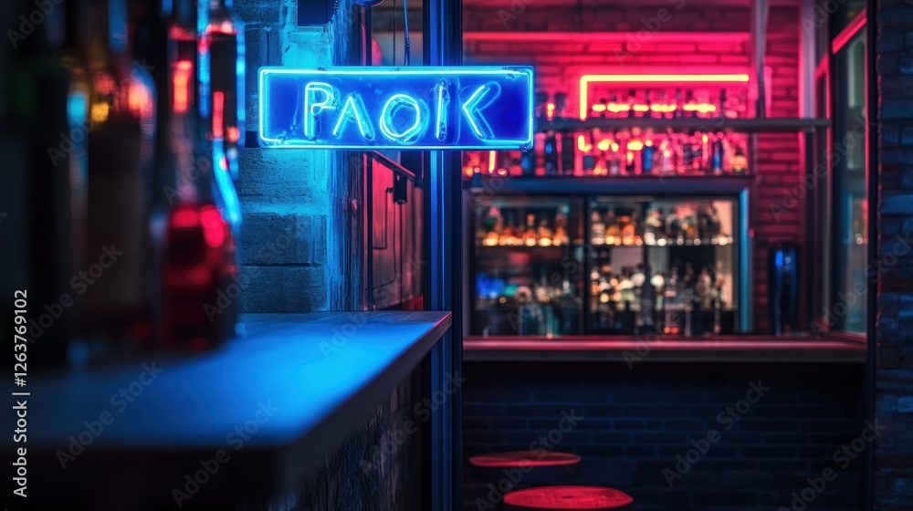 Neon Nights: A Vibrant Bar Scene Neon Nights: A Vibrant Bar Scene