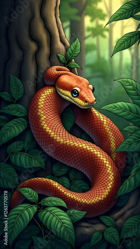 Common Boa Snake Close-up photo