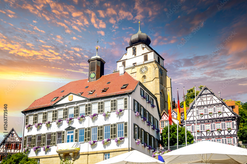 Naklejka premium Altstadt, Herrenberg, Deutschland 