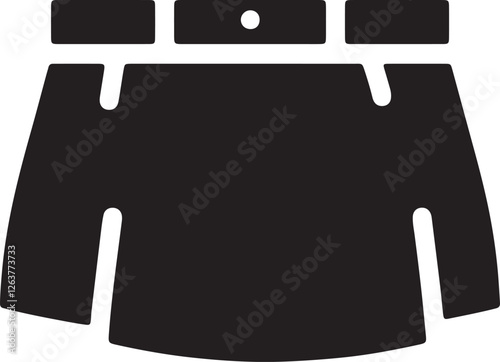 An illustration of a women's mini skirt