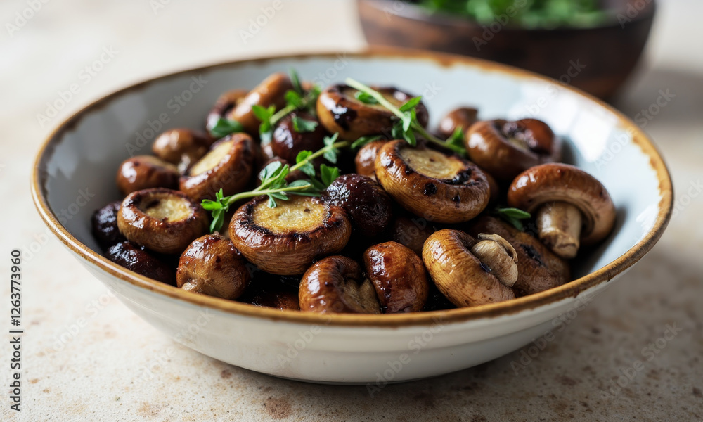 Balsamic-Glazed Roasted Mushroom Medley with Fresh Thyme Balsamic-Glazed Roasted Mushroom Medley with Fresh Thyme