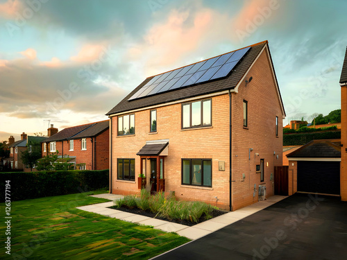An English home in London with solar panels.