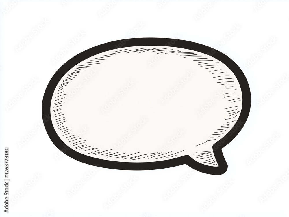 Fototapeta premium Hand-Drawn Speech Bubble Illustration