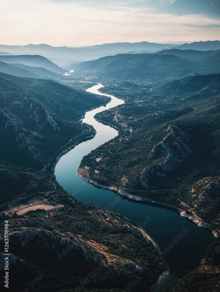 Fototapeta premium Serene Mountain River