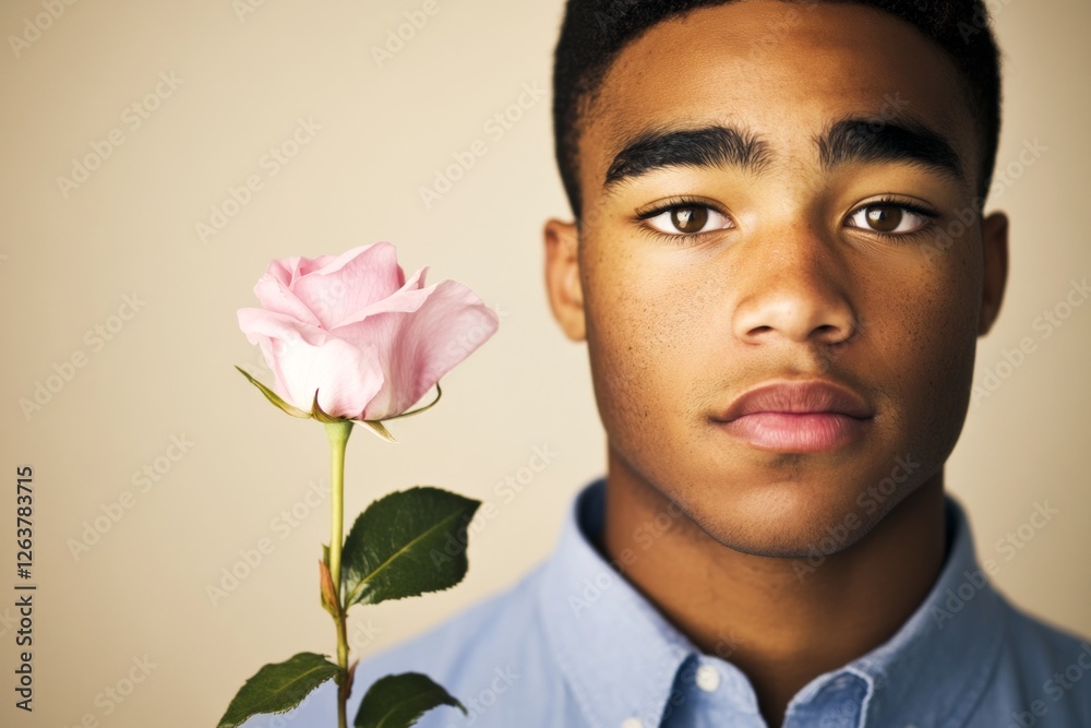Commercial idea creative design idea. Love confession. Valentine's day greeting from man or for man: remarkable vivid image of loving mixed-race adolescent boy. Love confession. Commercial idea creative design idea. Love confession. Valentine's day greeting from man or for man: remarkable vivid image of loving mixed-race adolescent boy. Love confession.