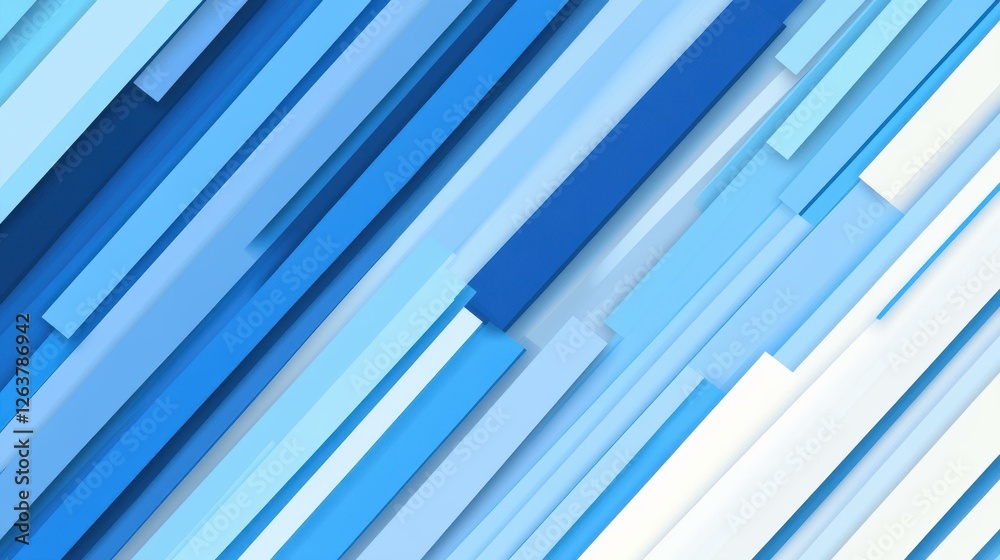 Obraz premium Modern geometric stripes create a soft blue background, perfect for presentations and technology concepts.