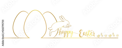 outline easter egg and bunny vector illustration 1