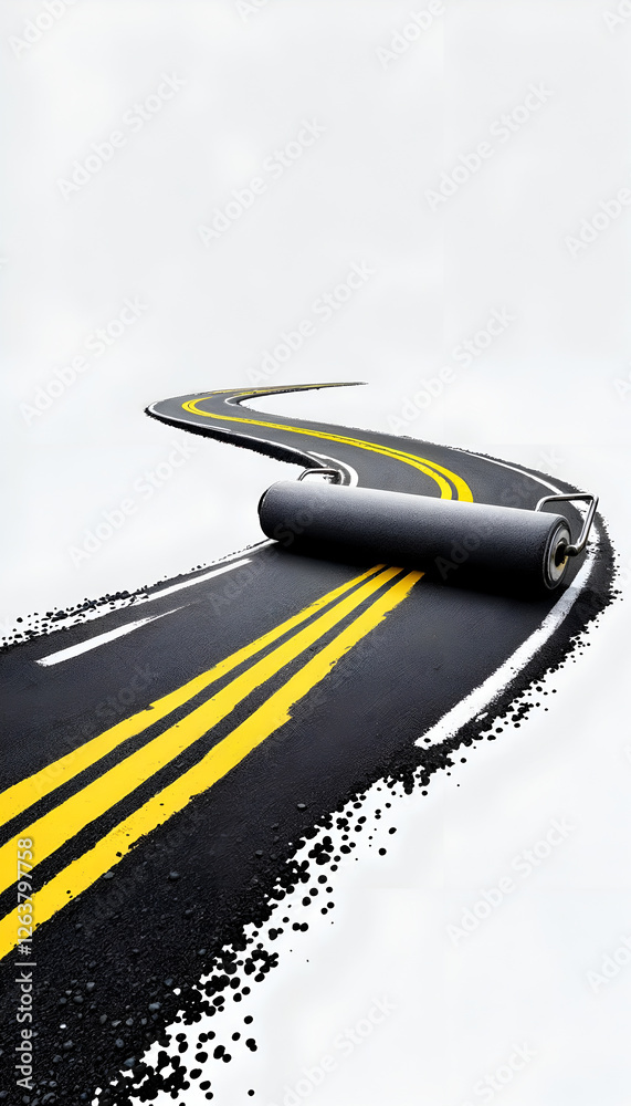 Fototapeta premium Painting the Road Ahead