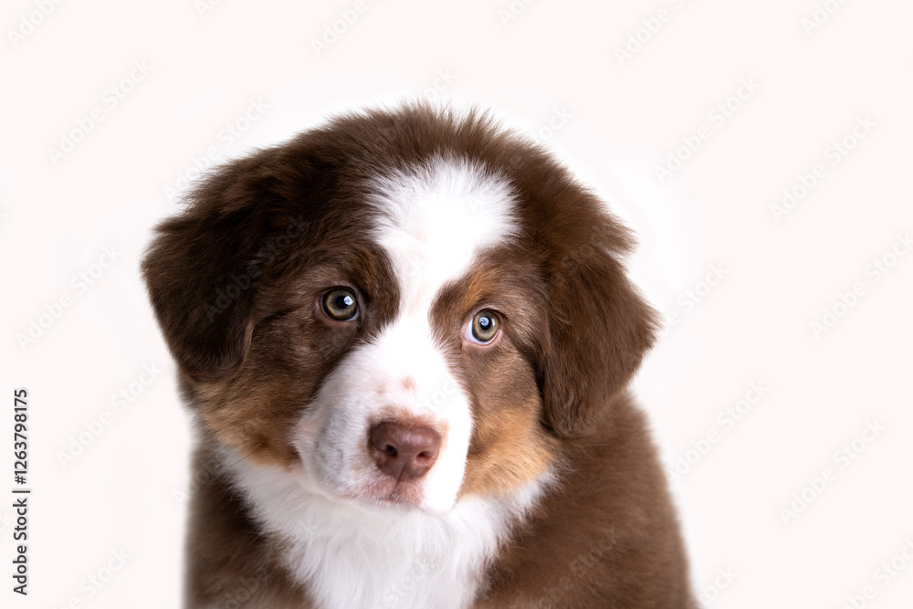 aussie puppy, 3 months old, neutral background
aussie puppy, 3 months old, neutral background