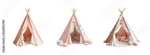 Cozy Pink Teepee Tent for Childrens Playtime