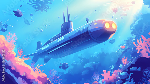 Wallpaper Mural sleek hydrodynamic submarine Torontodigital.ca